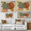 Vert et orange, minimalisme, sauge, élégance - art encadré botanique, décoration murale botanique verte-2019014143-1997450182-2019014141