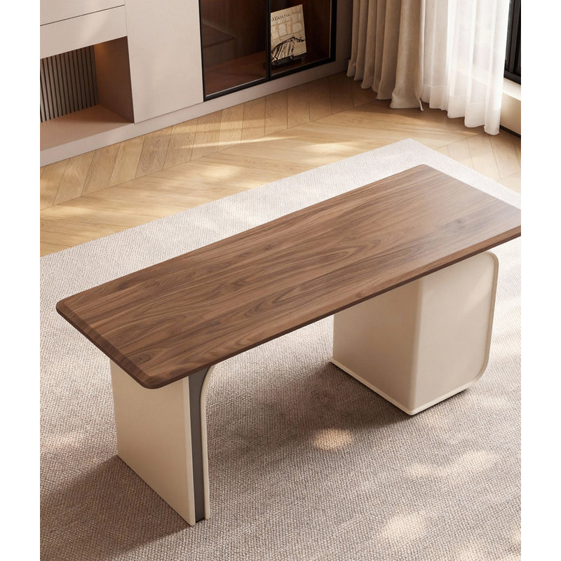 Bureau moderne en bois massif Minimalist, 29,52 po H x 70,86 po L x 27,55 po P