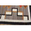 Tapis amérindien géométrique à tissage plat antique