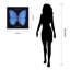 «Blue Monarch Elegance Crystallus», reproduction d'art sur toile enduite de papillons brillants