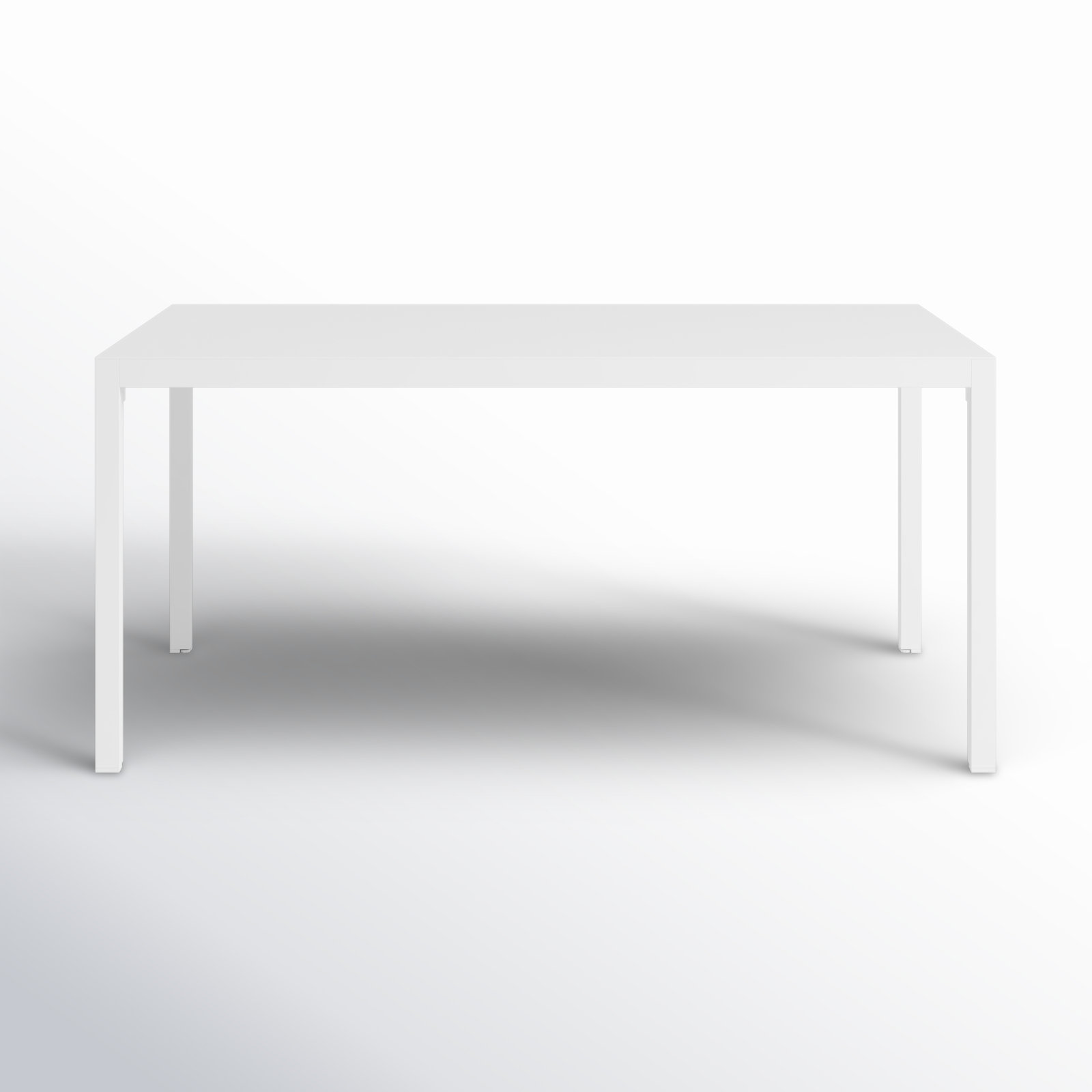 Armando Aluminum Outdoor Dining Table, White