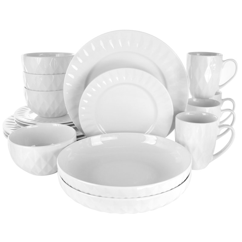 Orear Porcelain China Dinnerware Set 18 Piece - Service for 4