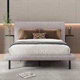 Arcola Upholstered Platform Bed with Side Table