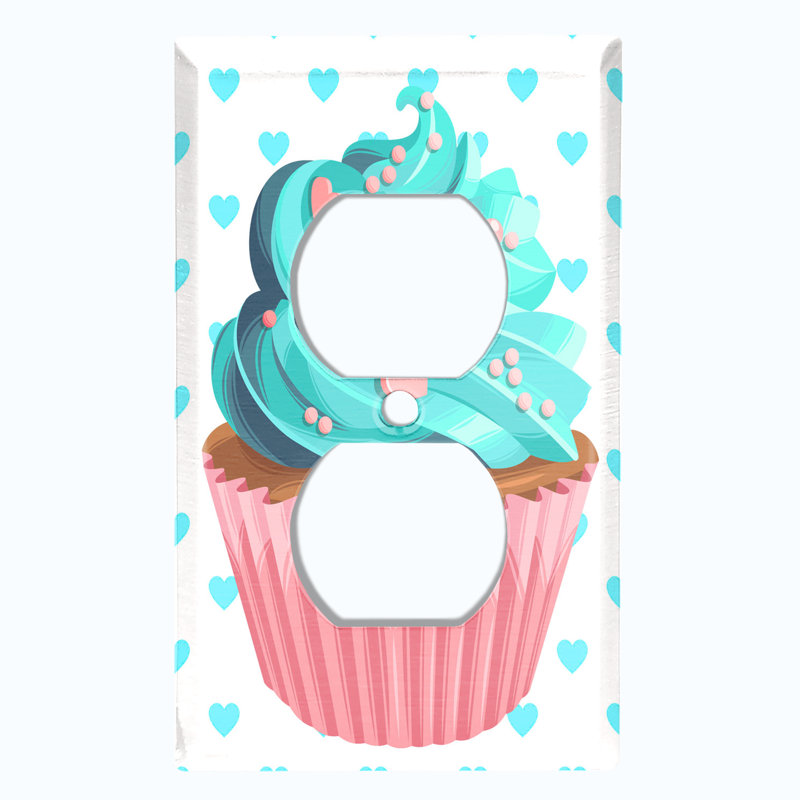 Plaque murale en forme de cœur Cupcake