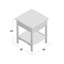 Table de chevet 1 tiroir avec finition naturelle H 21,6 po x l 17,7 po x P 17,7 po Yvette-808905948