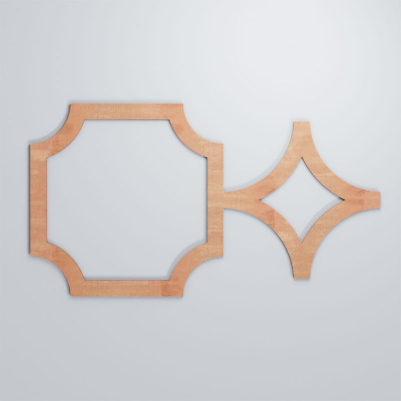 Panneaux muraux décoratifs en bois Anderson, Cerise, H 7 3/8 po x l 13 3/8 po x P 1/4 po