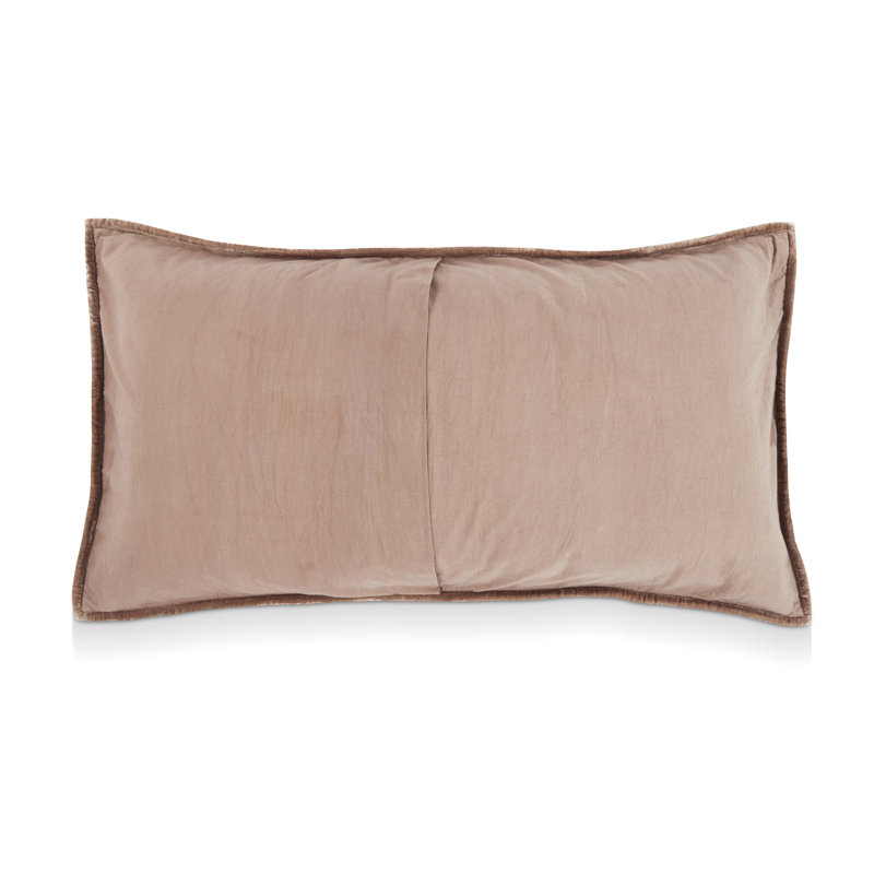 Seville Woven Pick Stitch Velvet Fabric Sham, Desert Taupe, King