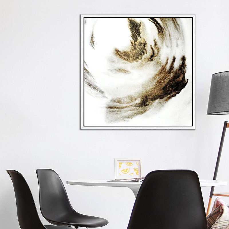 Smeared Circle II 1 Piece Single Picture Frame and Floater Frame Wall Art on Canvas