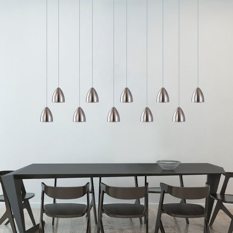 Atherton 10 - Light Kitchen Island Pendant, Nickel