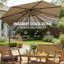 Parasols de patio extensibles et durables, polyester brun clair, conception extérieure moderne