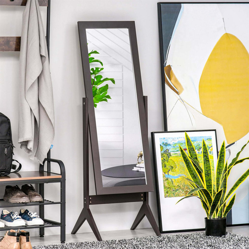 Demetrias Rectangle Floor Mirror, Brown