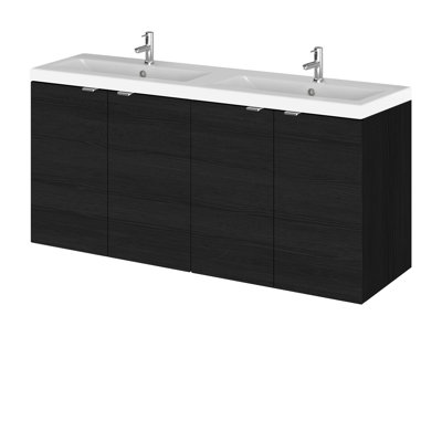 Fusion Ceramic 1200mm Wall Hung Double Vanity Unit