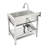 Freestanding Commercial Restaurant Kitchen Sink With Pull-Out Faucet