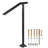 Stair Handrail 3cm Iron 1 Piece Black Floor Mounted