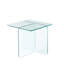 Table de chevet transparente - aucun assemblage requis, coffre-fort pour une utilisation quotidienne, bureau latéral, compact, élégant et fonctionnel