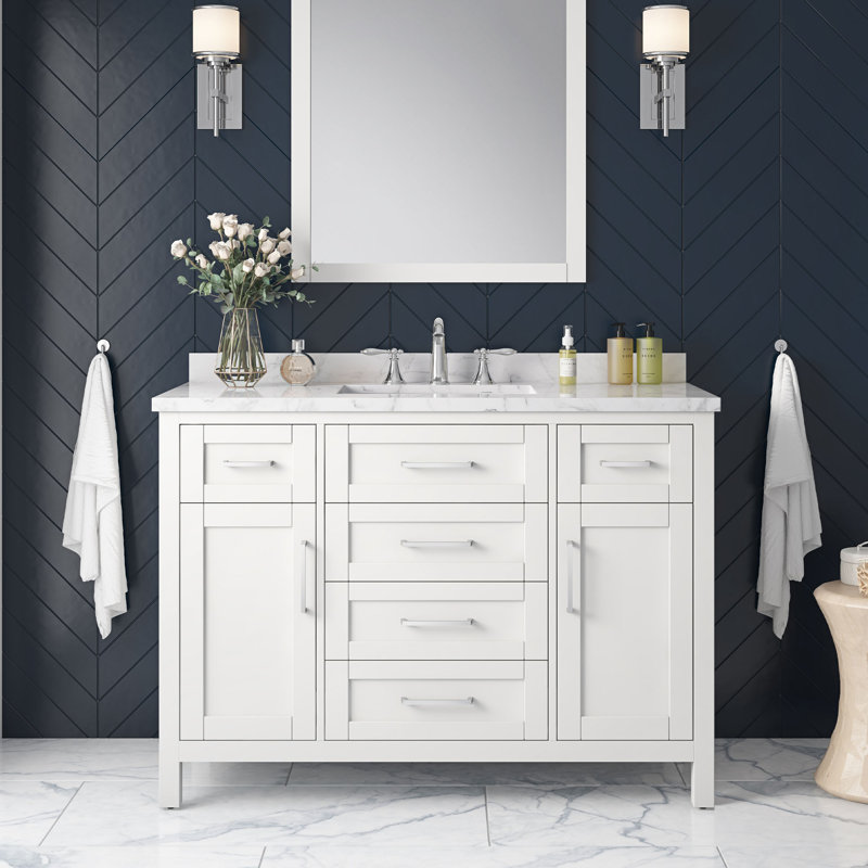 OVE Decors Tahoe 48" Single Bathroom Vanity, in Pure White Finish