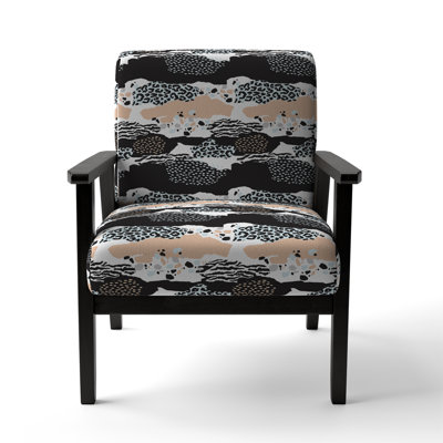 Motif abstrait d'animaux - Fauteuil d'appoint rembourré