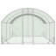 Grande cage à poules en métal avec couvercle imperméable et anti-UV, cage de clôture en forme de dôme pour l'extérieur et la ferme, tube de 1 po de diamètre, 9,84 pi x 19,68 pi x 6,56 pi