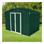 Abri de jardin en métal 6 pi x 8 pi pour rangement extérieur vert + blanc-113717587