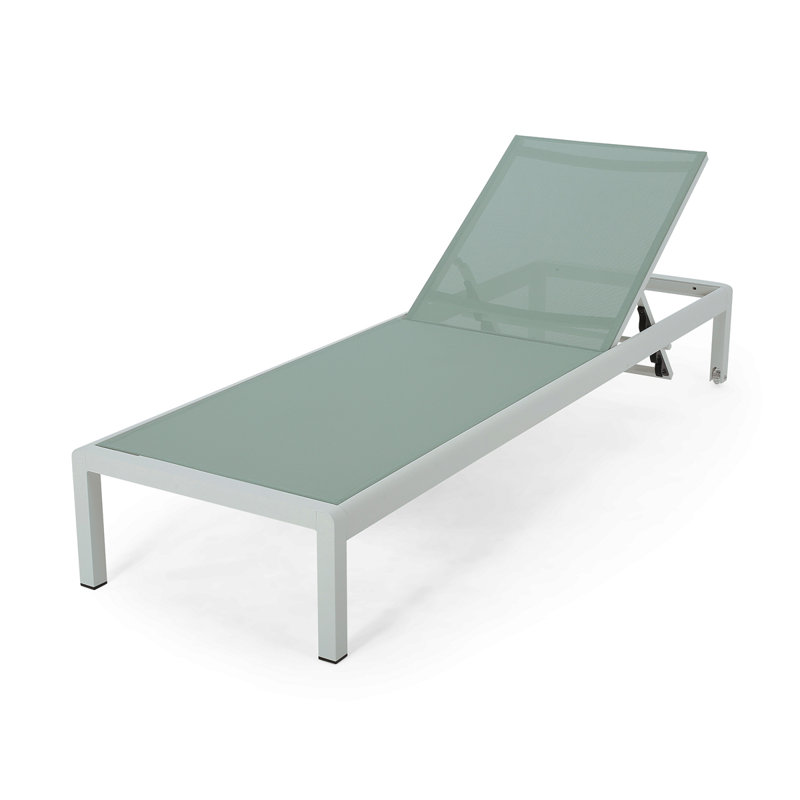 CAPE CORAL KD CHAISE LOUNGE WHT(MP2), White, Green, 2