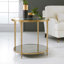 Sculpture Glass End Table