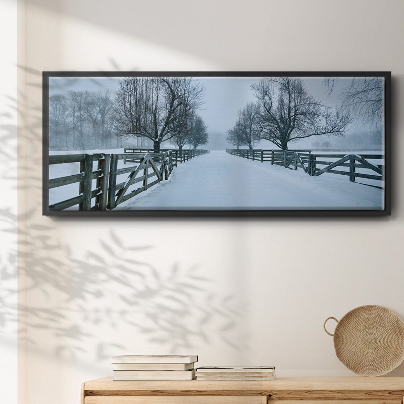 Snowy Road II- Framed Canvas