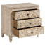 Kenzie Distressed White 3-Drawer Wood Mandala Cabinet