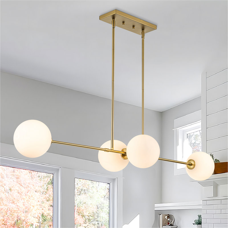 Jaclyn 4 - Light Kitchen Island Pendant, Matte Black