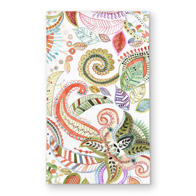Watercolor Paisley Floral Outdoor Area Rug | Home Decor