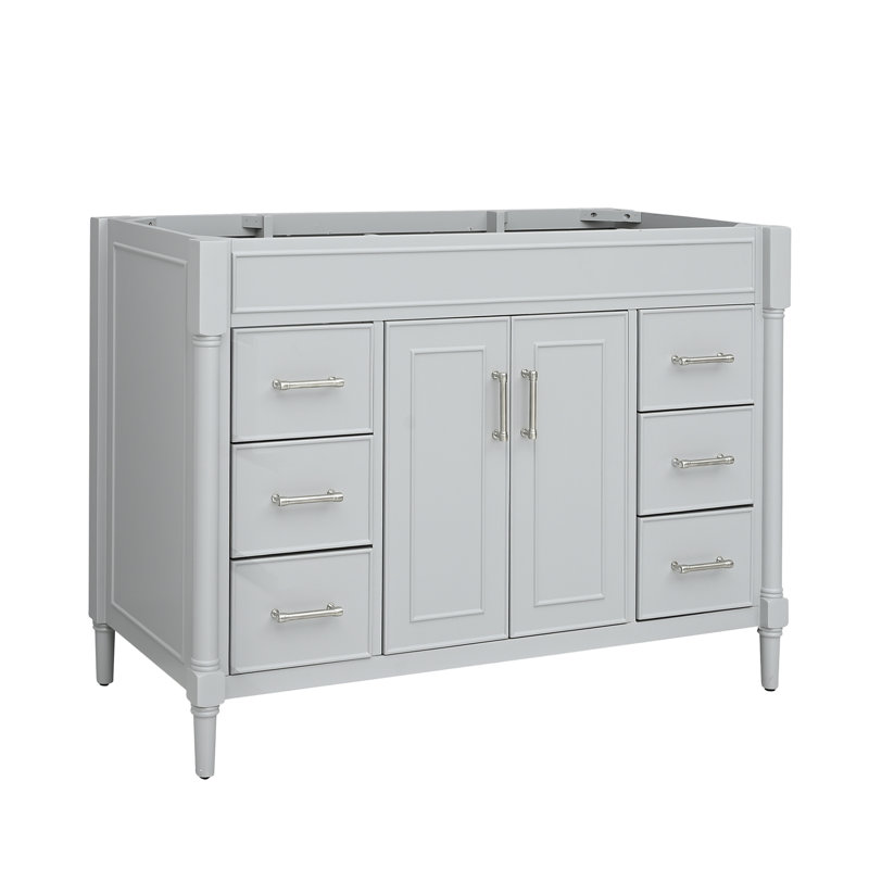 Base de meuble-lavabo simple 48 po Addison seulement, Gris clair