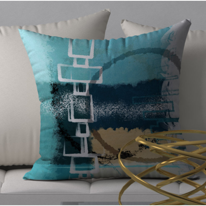 Housse de coussin décorative carrée en forme de quantité Choice, 18 po x 18 po