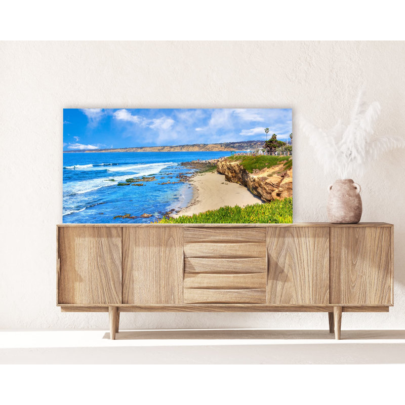 Jessica Pacific Bay Serenity - reproduction d'art sur toile tendue, H 27,5 po x l 55 po x P 1,5 po