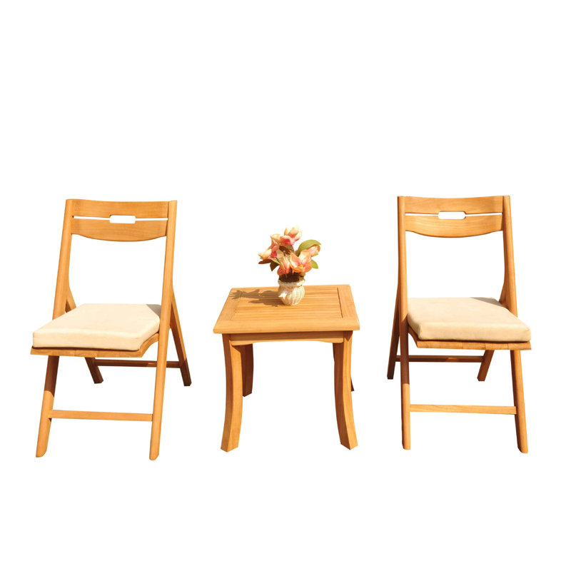 Surfliner Outdoor 3 - Piece Teak Dining Set