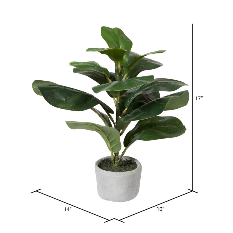 Figuier artificiel 17 po en pot, Vert