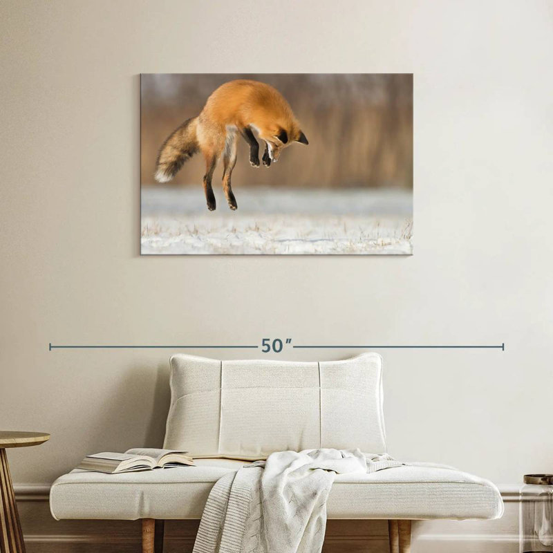 Jumping Red Fox, 24" H x 36" W