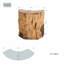 Table de bar d'extérieur imitation souche d'arbre de 101,6 cm (40 po) avec rangement intégré, résistante aux intempéries