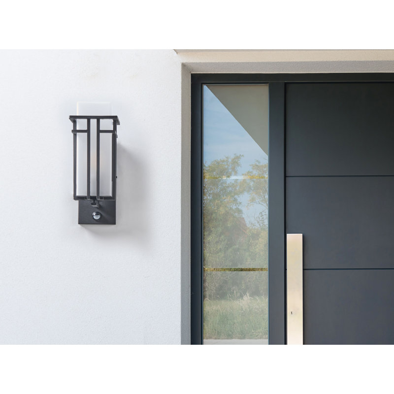 Prestwich 33cm H Frosted Glass Outdoor Armed Sconce