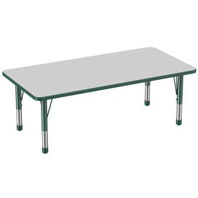 Rectangle T-Mold Adjustable Height Activity Table