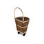 Wicker Wheeled Shopping Basket 