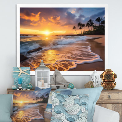 Beach Photo Sunset Serenade IX - Coastal Beach Wall Art