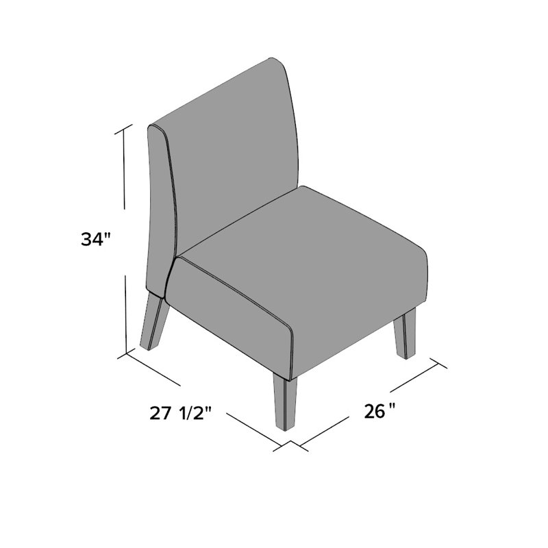 Slipper chair Schutt, Aqua
