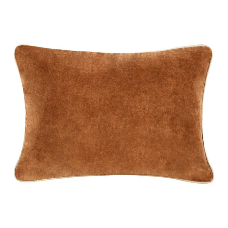 Harriet Pillow Cover & Insert, Hazel Brown, Rectangle 14"H x 20"W
