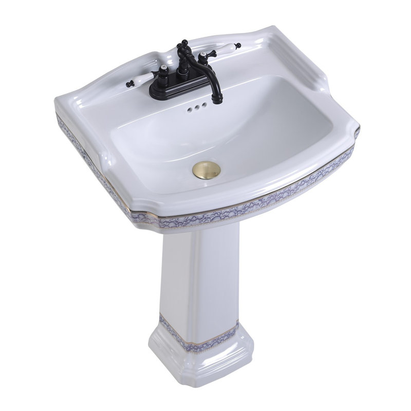 The Renovators Supply Inc. 22.88'' White Porcelain Rectangular Bathroom Sink with Overflow