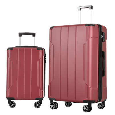 Luggage Set 3 Piece, Lightweight Durable Abs Suitcases With Spinner Wheels And Tsa Lock, Carry-On & Checked Travel Luggage (20"/24"/28")