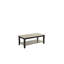 Table basse avec tablette de rangement ouverte