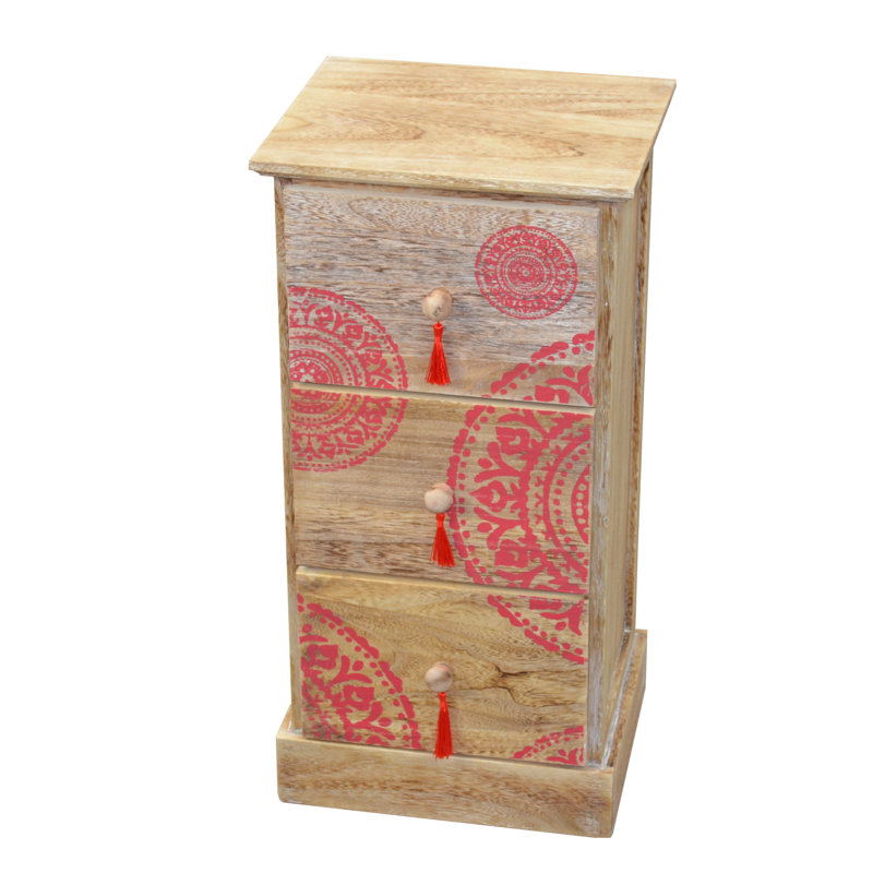 Crossett 30cm W 3 - Drawer Chest of Drawers, Ecru