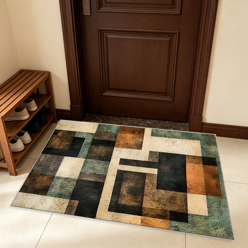 Modern Earth Tone area rugs for Living Room, Soft and Comfortable, Suitable for all seasons, easy to maintain, machine washable Indoor floor mat, Under Table Farmhouse suitable for Bedroom, Dining Room, Study,  Balcony, Home Decor Patio