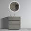 Meuble-lavabo de 30 pouces avec lavabo, grand rangement et 3 trous de robinet pour salle de bain moderne Tia, conception autoportante avec lavabo une pièce-116332697