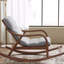 Chaise berçante en bois massif Nordic-100720473