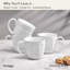 Ensemble de grandes tasses blanches Fitz And Floyd, 4 pièces, 13 onces
